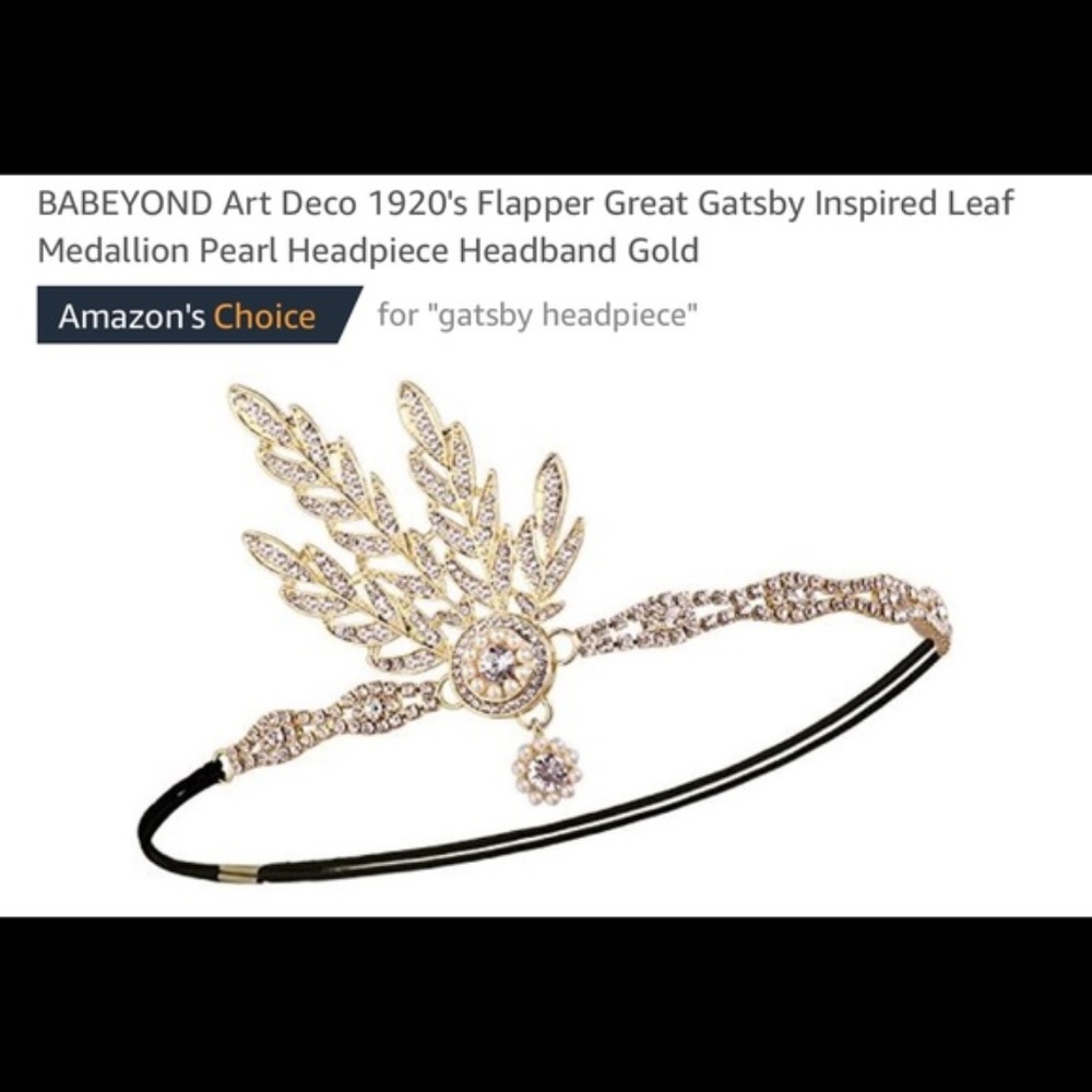 1920s Flapper Great Gatsby Inspired Pearl Headband